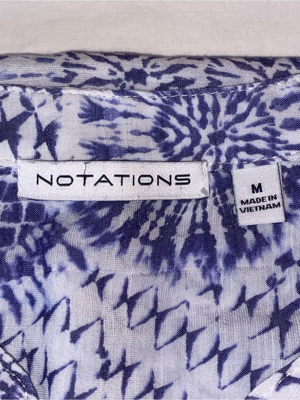 Notations Purple & White Sleeveless Printed Tank Top - Picture 5 of 8